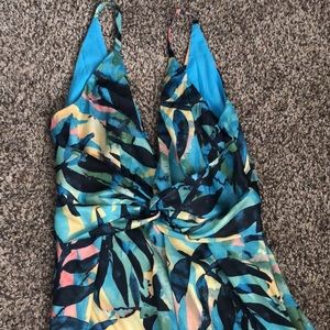 Bright tropical maxi dress